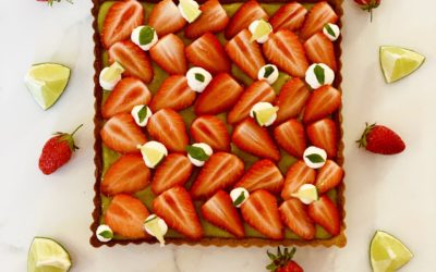 Tarte fraises basilic